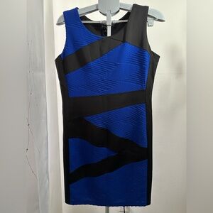 Enfocus Studio Blue Black Dress Size 14